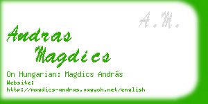 andras magdics business card